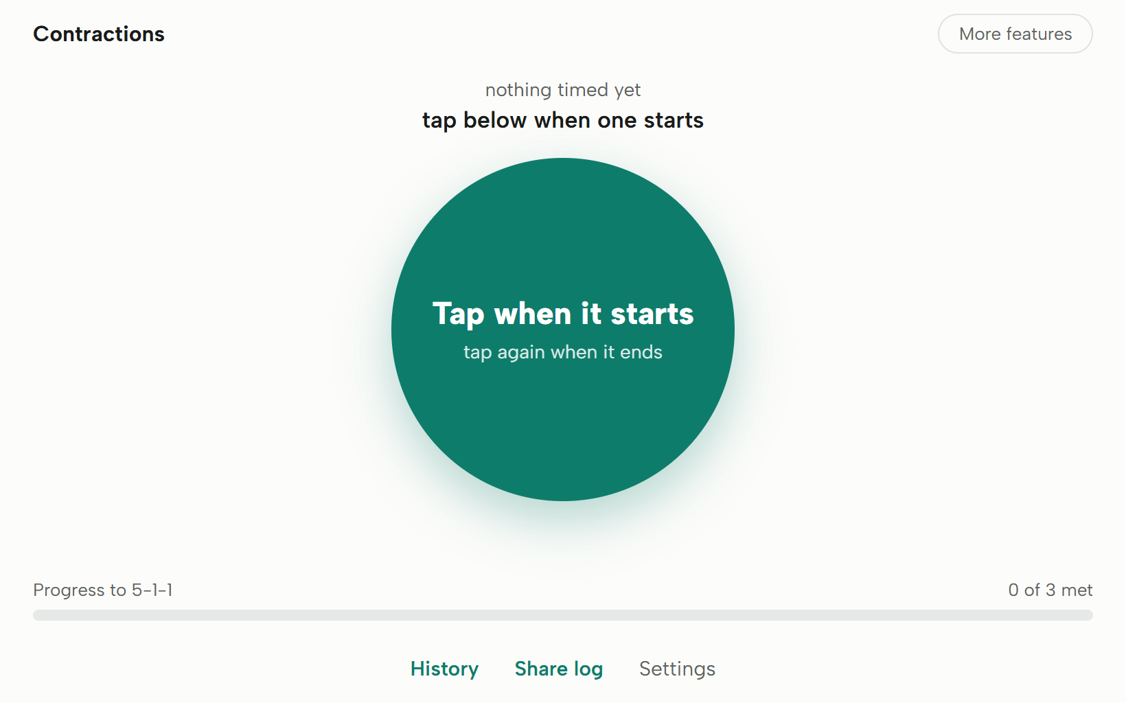 Contraction Timer app