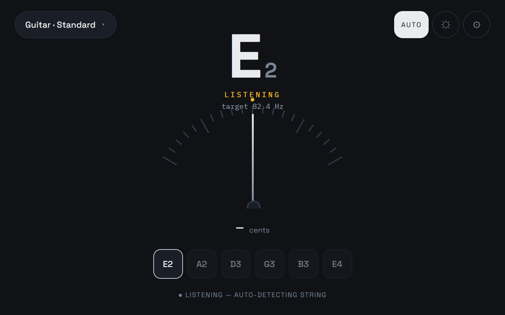 Pitch chromatic tuner app