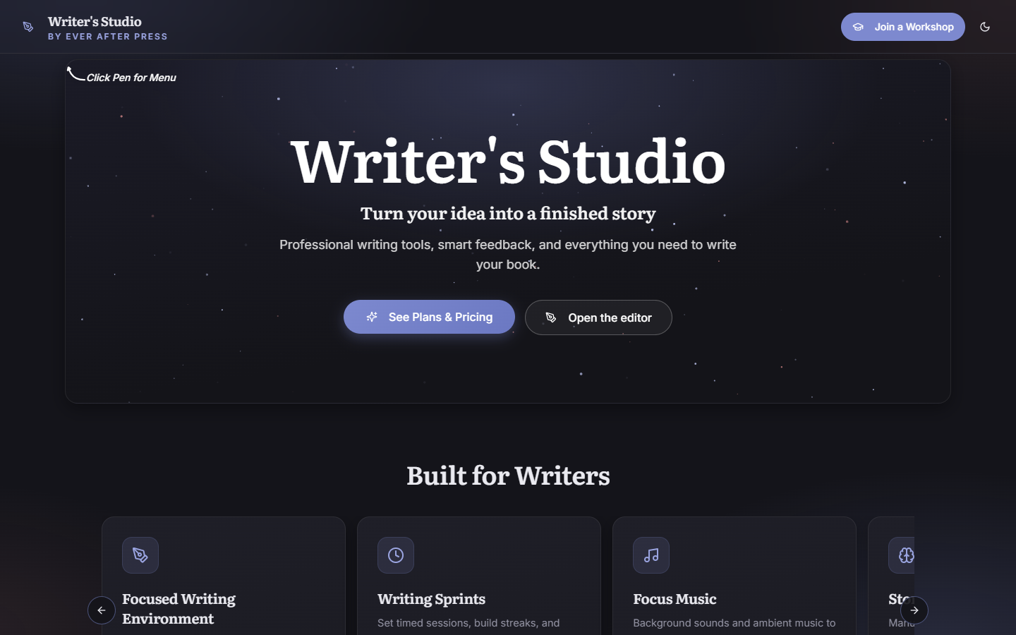 Writer's Studio platform